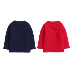 Bumzee Kids Red & Navy Printed Full Sleeves T-Shirt (Pack Of 2) image 2