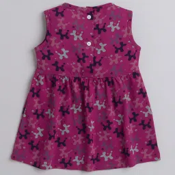 Bumzee Kids Maroon & Mint Green Printed Full Sleeves Frock with Shrug image 2