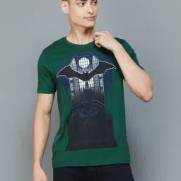Fame Forever by Lifestyle Green Cotton Regular Fit Printed T-Shirt-picture-16