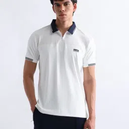 u.s. polo assn. USPA Sport White Slim Fit Sports Polo image 1