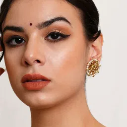 Karatcart Handcrafted Kundan Dangler & Stud Earrings - Set of 4 image 2