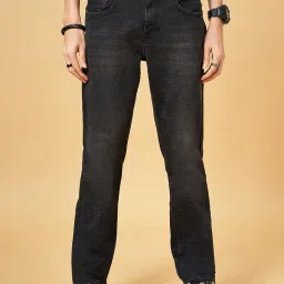 SF Jeans by Pantaloons Charcoal Black Cotton Slim Fit Jeans image 1