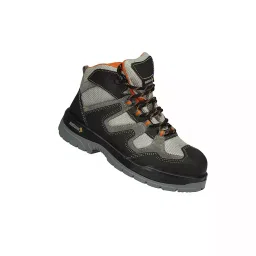 Mallcom Steel Toe Safety Shoes High Ankle PU Sole Double Density Black & Grey Nubuck Suede Leather Size UK 12, Ocelot-picture-34