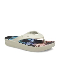 Crocs Women's Classic Off White Flip Flops image 2