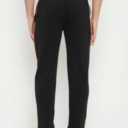 Duke Black Regular Fit Striped Trackpants image 2