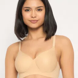 Clovia Beige Regular Fit Bra image 1