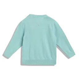 Tommy Hilfiger Kids Blue Printed Full Sleeves Sweater image 2