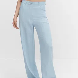 MANGO Women Regular Fit Parallel Trousers-image-1