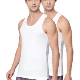 Van Heusen Regular Fit Moisture Activated Super Soft Solid Cool It Vest - Pack of 2 - White-picture-21