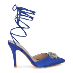 Truffle Collection Women's Blue Gladiator Stilettos image 2