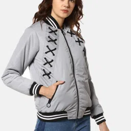 Campus Sutra Grey Jacket image 3