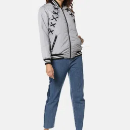 Campus Sutra Grey Jacket image 4