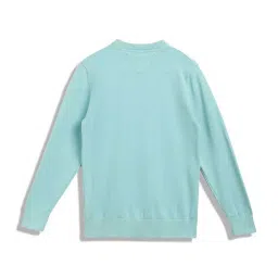 Tommy Hilfiger Kids Blue Solid Full Sleeves Sweatshirt image 2
