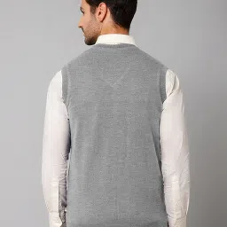 Cantabil Royal Blue & Grey Regular Fit Reversible Sweater image 2