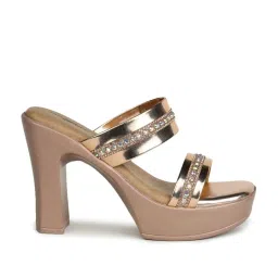 Shezone Women's Gold Casual Sandals image 2