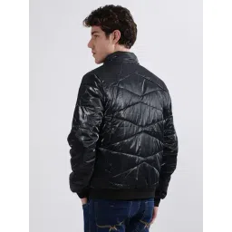 Iconic Black Regular Fit Quilted Jacket image 2