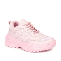Shezone Women's Pink Casual Sneakers image 2