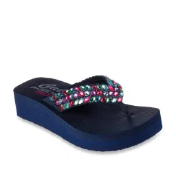 Skechers Women's VINYASA - LOVELY OASIS Navy Multi Casual Sandals image 2
