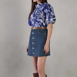 Vero Moda Blue Regular Fit Printed Shirt image 4