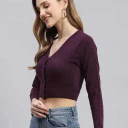 Monte Carlo Wine Wool Crop Cardigan image 4