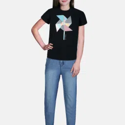 Gini & Jony Kids Black Embellished Top image 3