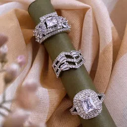 Anouk Women Brass Cubic Zirconia Finger Ring-image-23