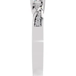 Sparkles 14K (585) White Gold Lab Grown Diamond 0.44 Ct Round Shape Grace Solitaire Ring image 4