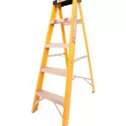 Alnico 6+1 Yellow Frp And Aluminum Single Purpose Front Step Adjustable Ladder, FRP 7 image 1