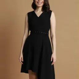Allen Solly Black High-low Dress-picture-21
