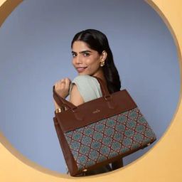 ZOUK Kolkata Nouveau Printed Tote Handbag-picture-49