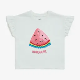 HOP Kids by Westside White Embellished Cotton Top-picture-33