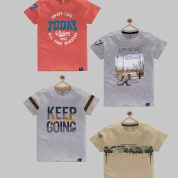 Codez Kids Multicolor Printed T-Shirt (Pack Of 4)-picture-38