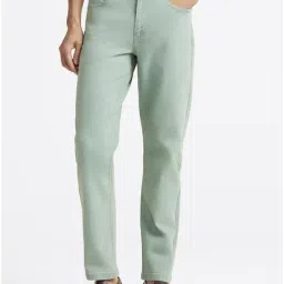 Andamen Denim Green Regular Fit Solid Jeans-image-96