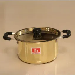 Indian Bartan Gold Brass Stew Pan (3500ml) image 2