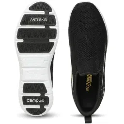 Campus Men's DRAFT Black Walking Shoes image 3