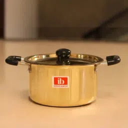 Indian Bartan Gold Brass Stew Pan (5000ml)-image-64