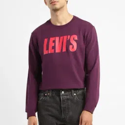 Levi's Purple Cotton Regular Fit Logo Printed Sweatshirt-picture-18