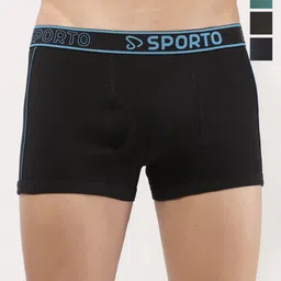 Sporto by Macho Men Pack Of 4 Mid Rise Trunk Sprto-M1020_B1-N1-Olv1-Prt1-XL-image-72