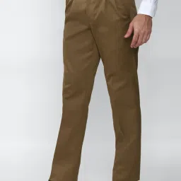 Van Heusen Brown Regular Fit Trousers image 3