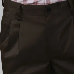 Van Heusen Brown Regular Fit Trousers image 4