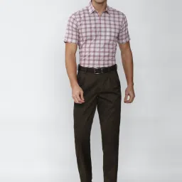 Van Heusen Brown Regular Fit Trousers image 5