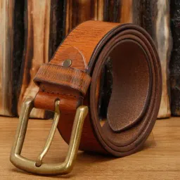 Louis Stitch Tan Leather Casual Belt for Men-image-5
