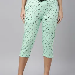 Kryptic Blue & Pista Green Printed Capris - Pack of 2 image 3