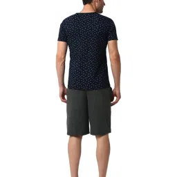 Vimal Jonney Navy & Grey Printed T-Shirt & Shorts image 2