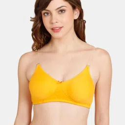 Rosaline by Zivame Yellow Non Wired Non Padded T-Shirt Bra image 1