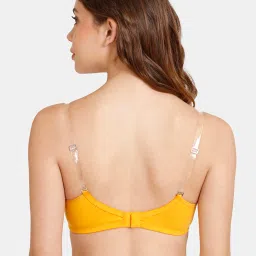 Rosaline by Zivame Yellow Non Wired Non Padded T-Shirt Bra image 2