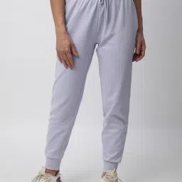 R&B Light Purple Cotton Mid Rise Joggers-picture-29