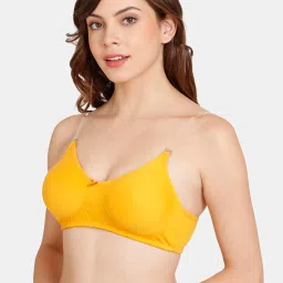 Rosaline by Zivame Yellow Non Wired Non Padded T-Shirt Bra image 3