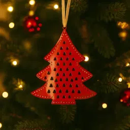Westside Home Red Metal Christmas Tree Hanging Decoration-picture-14