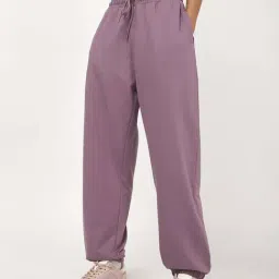 Bewakoof Purple Relaxed Fit Joggers image 3